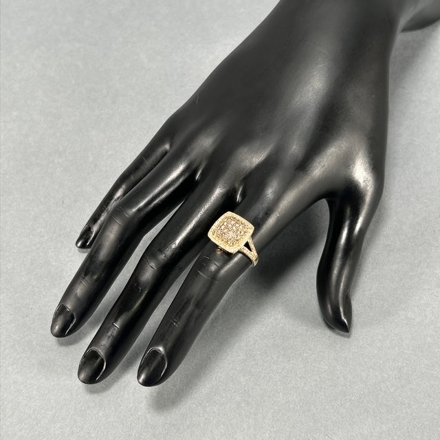14K Yellow Gold Diamond Lady's Fashion Ring; Size 7