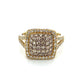 14K Yellow Gold Diamond Lady's Fashion Ring; Size 7