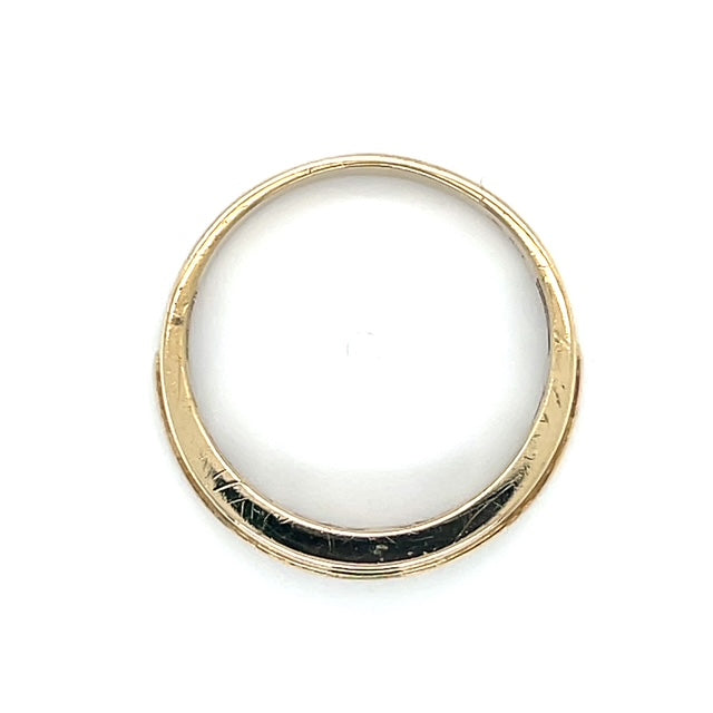 10K Yellow Gold Diamond Gentleman's Wedding Band; Size 10