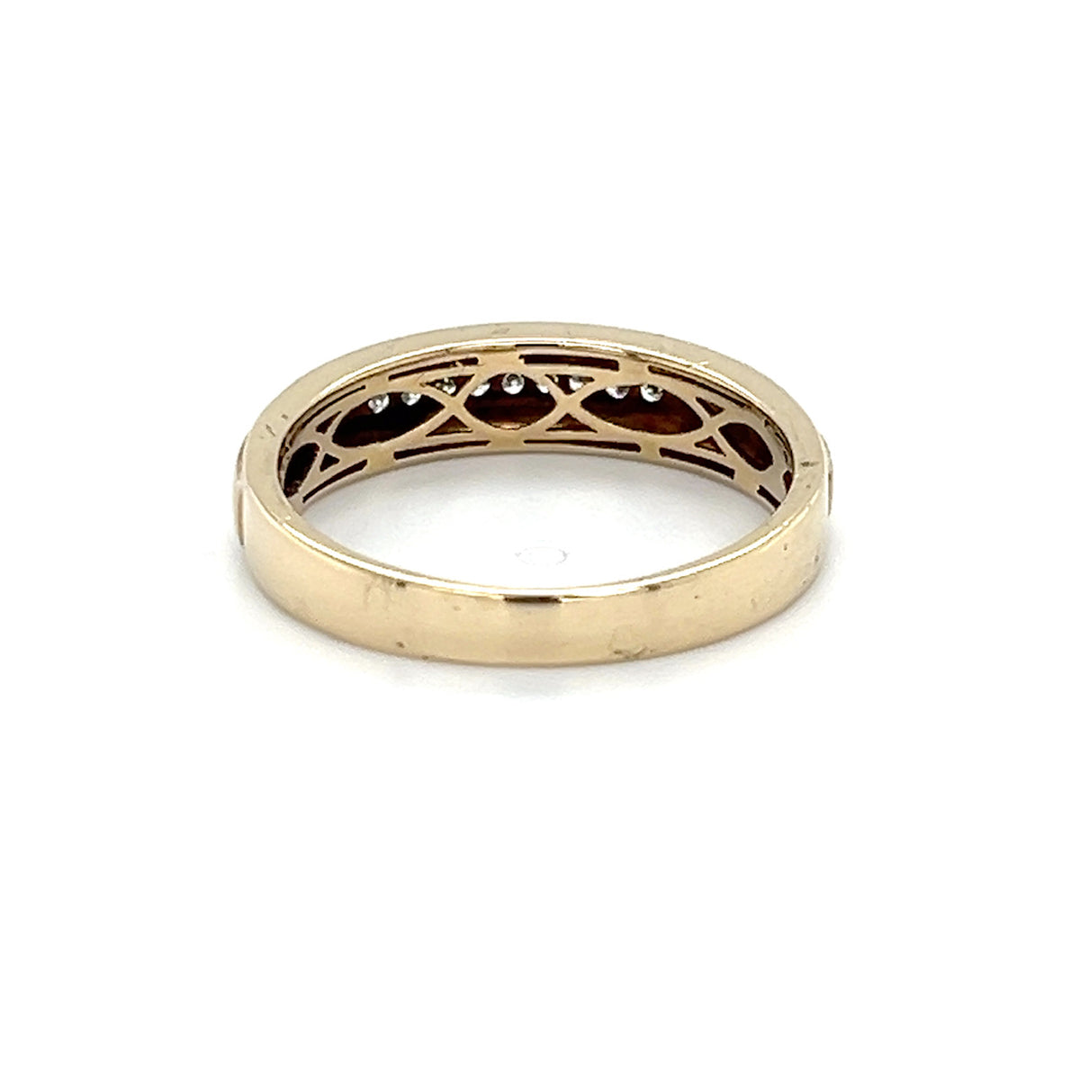 10K Yellow Gold Diamond Gentleman's Wedding Band; Size 10