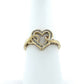 10K Yellow Gold Diamond Lady's Fashion Heart Ring