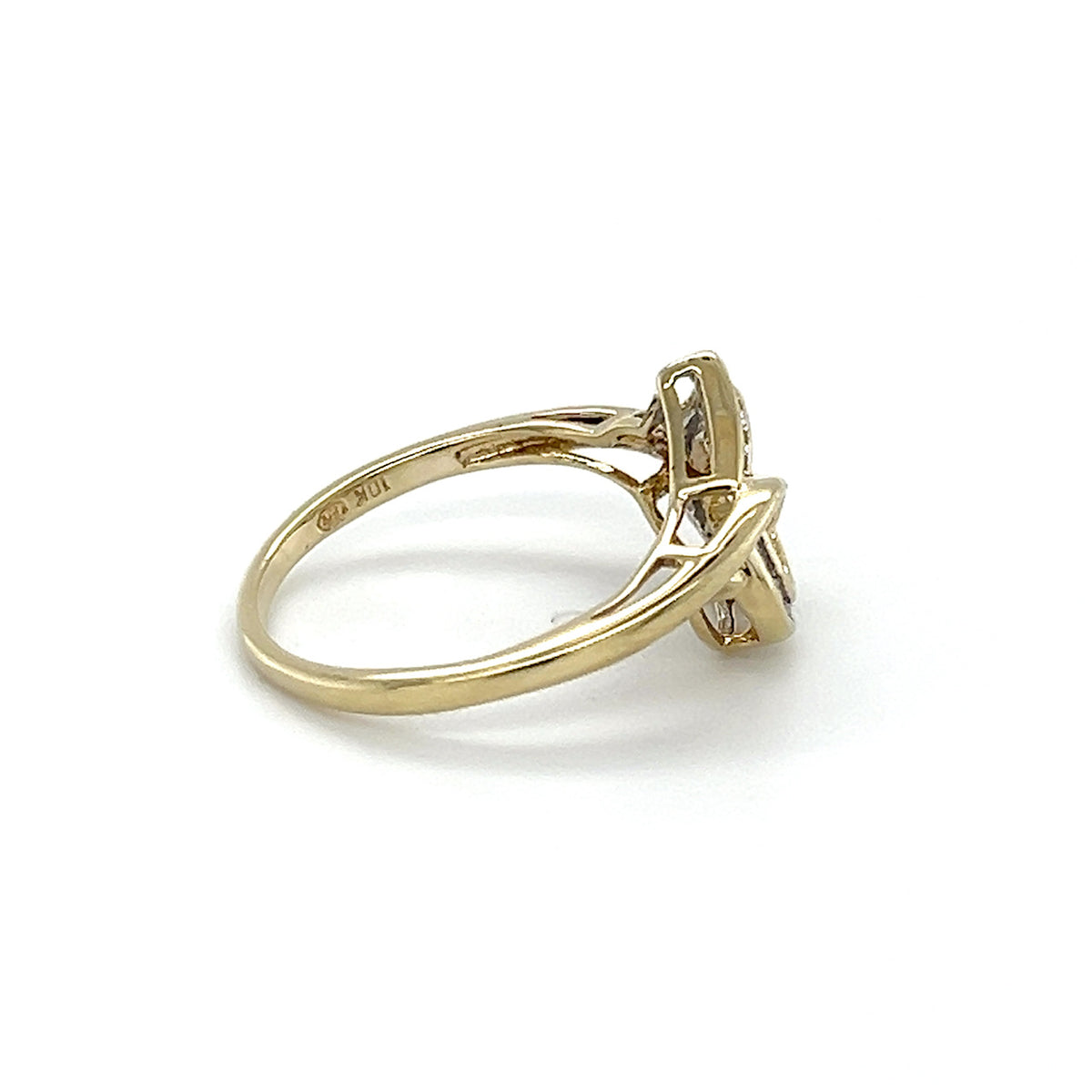 10K Yellow Gold Diamond Lady's Fashion Heart Ring