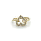 10K Yellow Gold Diamond Lady's Fashion Heart Ring
