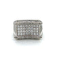 14K White Gold Diamond Gentleman's Fashion Ring; Size 11