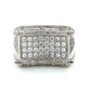 14K White Gold Diamond Gentleman's Fashion Ring; Size 11