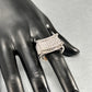 14K White Gold Diamond Gentleman's Fashion Ring; Size 11