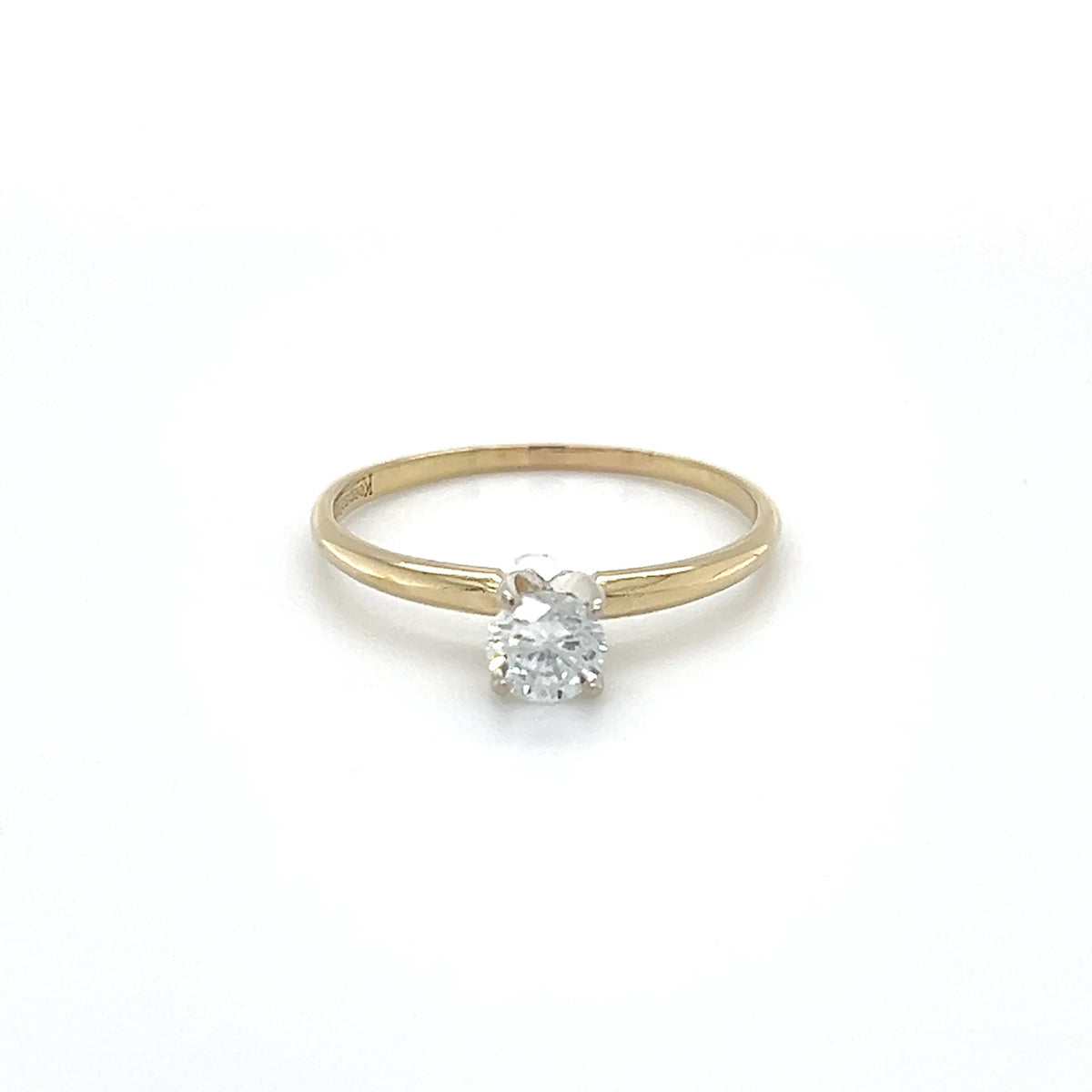 14K Yellow Gold Diamond Lady's Engagement Ring
