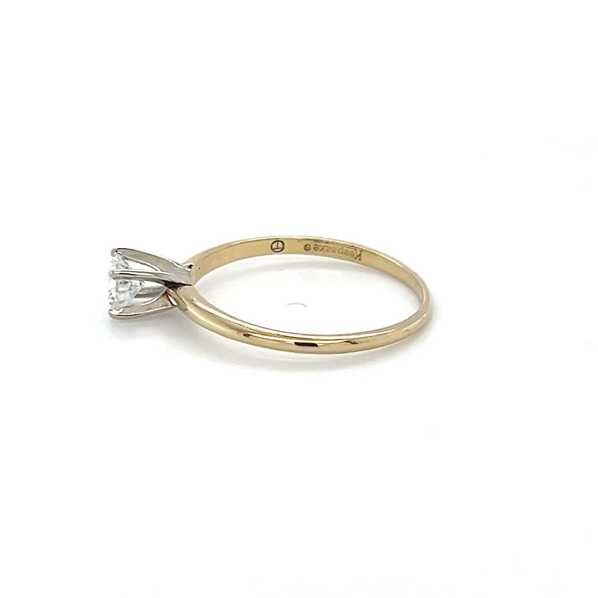 14K Yellow Gold Diamond Lady's Engagement Ring