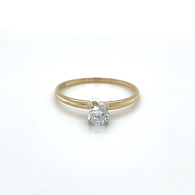 14K Yellow Gold Diamond Lady's Engagement Ring