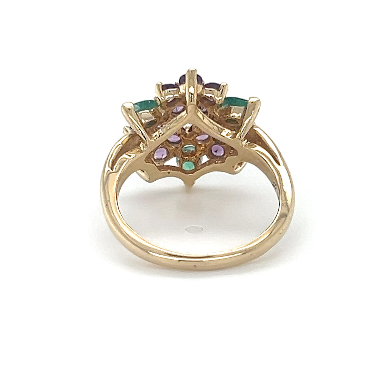 14K Yellow Gold Diamond & Stone Accent Ring