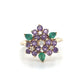 14K Yellow Gold Diamond & Stone Accent Ring