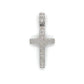 10K White Gold Diamond Cross Pendant