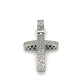 10K White Gold Diamond Cross Pendant
