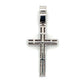 10K White Gold Diamond Cross Pendant