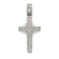 10K White Gold Diamond Cross Pendant