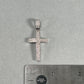 10K White Gold Diamond Cross Pendant