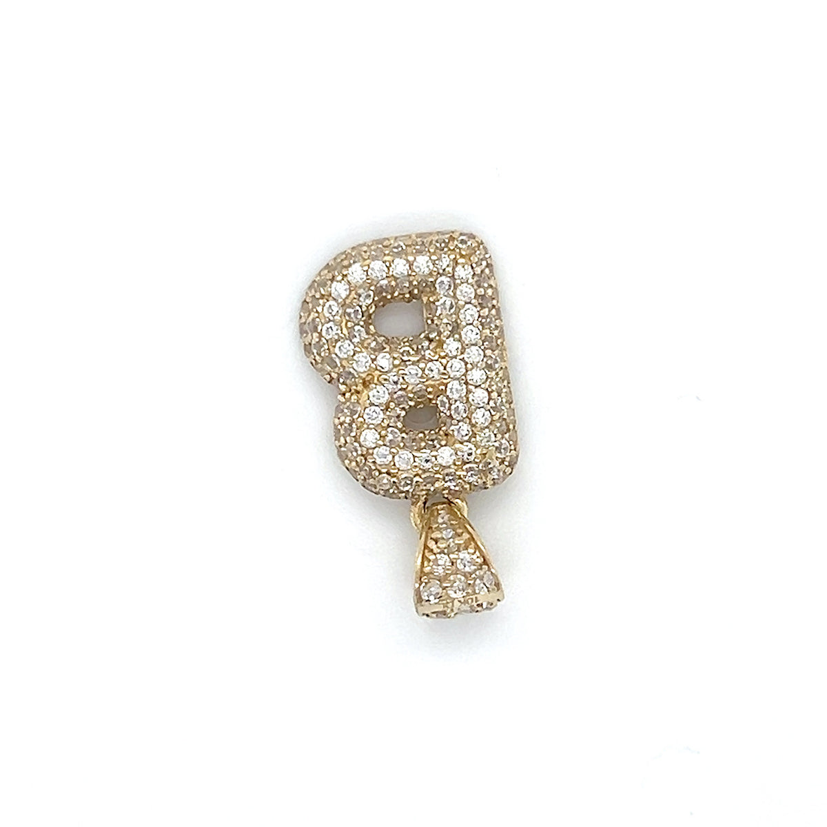 10K Yellow Gold "B" Pendant