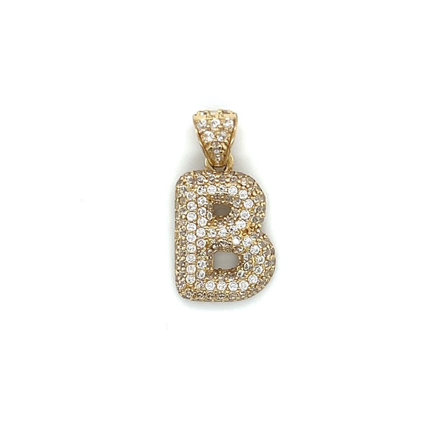 10K Yellow Gold "B" Pendant