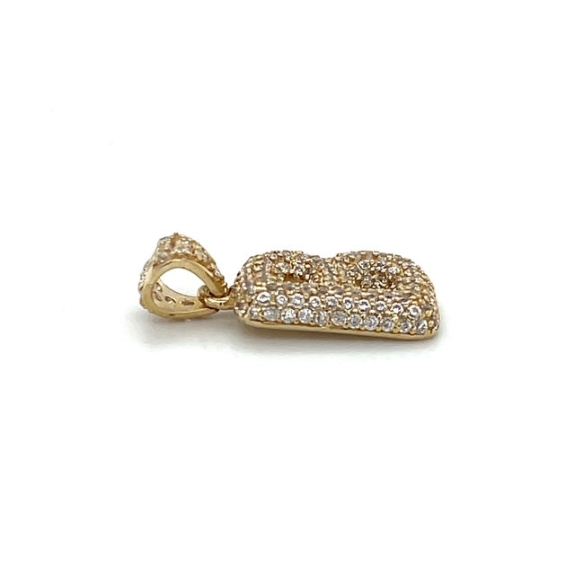10K Yellow Gold "B" Pendant