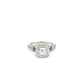 14K White Gold Diamond 1.22CTW Halo Engagement Ring; Size 6