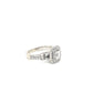 14K White Gold Diamond 1.22CTW Halo Engagement Ring; Size 6