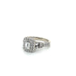 14K White Gold Diamond 1.22CTW Halo Engagement Ring; Size 6