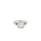 14K White Gold Diamond 1.22CTW Halo Engagement Ring; Size 6