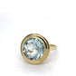 14K Yellow Gold Ring w/ Aquamarine; Size 6; 3.4g