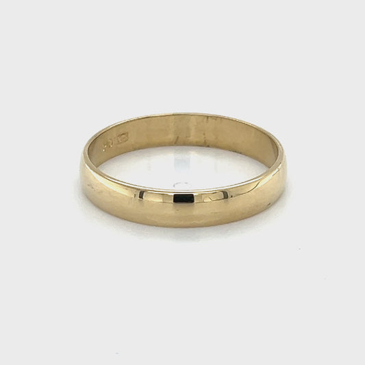 10K Yellow Gold Gentleman's Wedding Band; Size 11