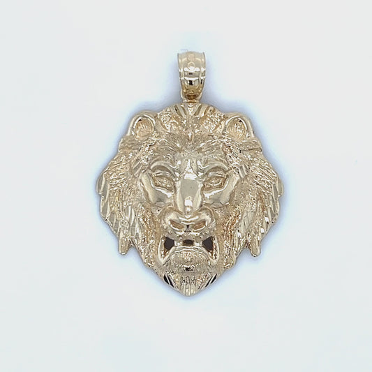 10K Yellow Gold Lion's Head Pendant; 2.2g
