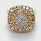 14K Yellow Gold Diamond Gentleman's Ring; 8.9DWT; Size 8