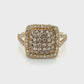 14K Yellow Gold Diamond Lady's Fashion Ring; Size 7