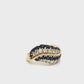 Gold Ring w/ Sapphires + Diamonds; 0.45CTW; Size 6; 5.4g