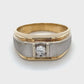 14K Yellow & White Gold Diamond Gentleman's Ring; 6.3DWT; Size 10.5