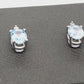 14K White Gold Aquamarine & Diamond Earrings; 1.3DWT