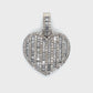 10K White Gold Diamond Heart Pendant; 1.5CTW; 9.3g