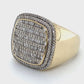 10K Yellow Gold Diamond Unisex Ring; 5.8DWT; Size 10