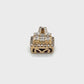 14K Yellow Gold Diamond Square Pendant; 0.40CTW; 1.4g