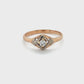14K Rose Gold Diamond Lady's Fashion Ring; 0.10CTW; Size 6.5