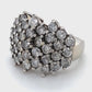 10K White Gold Diamond Lady's Fashion Ring; 7.9DWT: Size 8.5