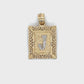 10K Two-Tone Gold "J" Pendant; 0.7DWT; 1g