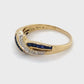 18K Yellow Gold Sapphire & Diamond Ring; 2.6g; 1.7DWT; Size 7