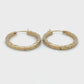 14K yellow Gold Hoop Earrings; 1.7DWT; 2.6g