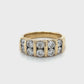 14K Yellow Gold Diamond Lady's Fashion Ring; Size 7