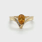 14K Yellow Gold Citrine & Diamond Accent Lady's Ring; 2.4DWT; Size 7