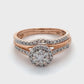 10K Rose Gold Diamond Lady's Ring; 2.0DWT; Size 6.5