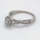 10K White Gold Diamond Ring; 0.55CTW; Size 8.75; 2.3g