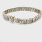 14K Two-Tone Gold Diamond Bracelet; 7.5"; 3.0CTW
