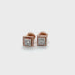 14K Rose Gold Diamond Earrings; 0.25CTW