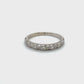 14K White Gold Diamond Lady's Fashion Ring; 0.10CTW; Size 6.5